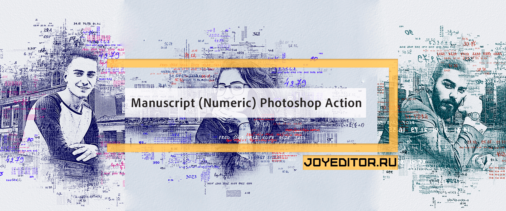 Manuscript (Numeric) Photoshop Action