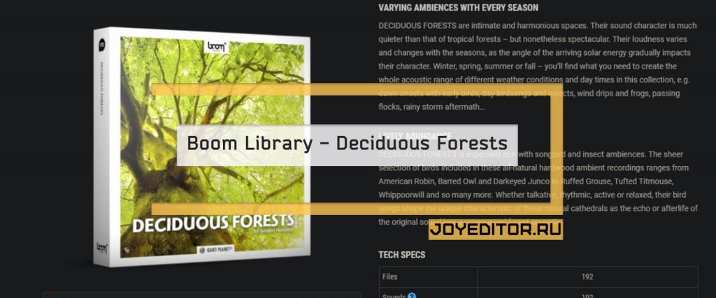 Boom Library - Deciduous Forests